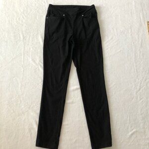 PGA Tour Golf Slacks Women S Black Slim Stretch Tummy Control Moisture-Wicking